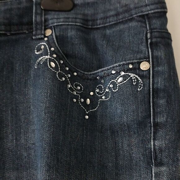Additions by Chico's embellished jeans Sz 3 ( SZ 16) - Picture 4 of 6